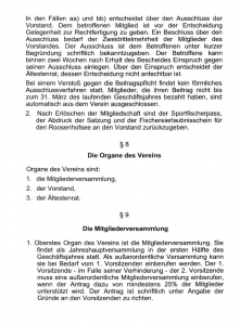 Vereinssatzung